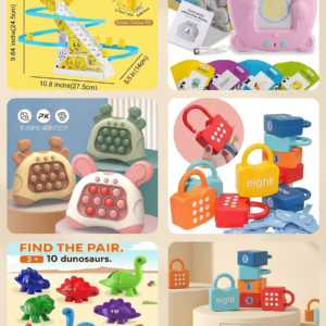 5 in 1 Educative Toy Package For 1-3years